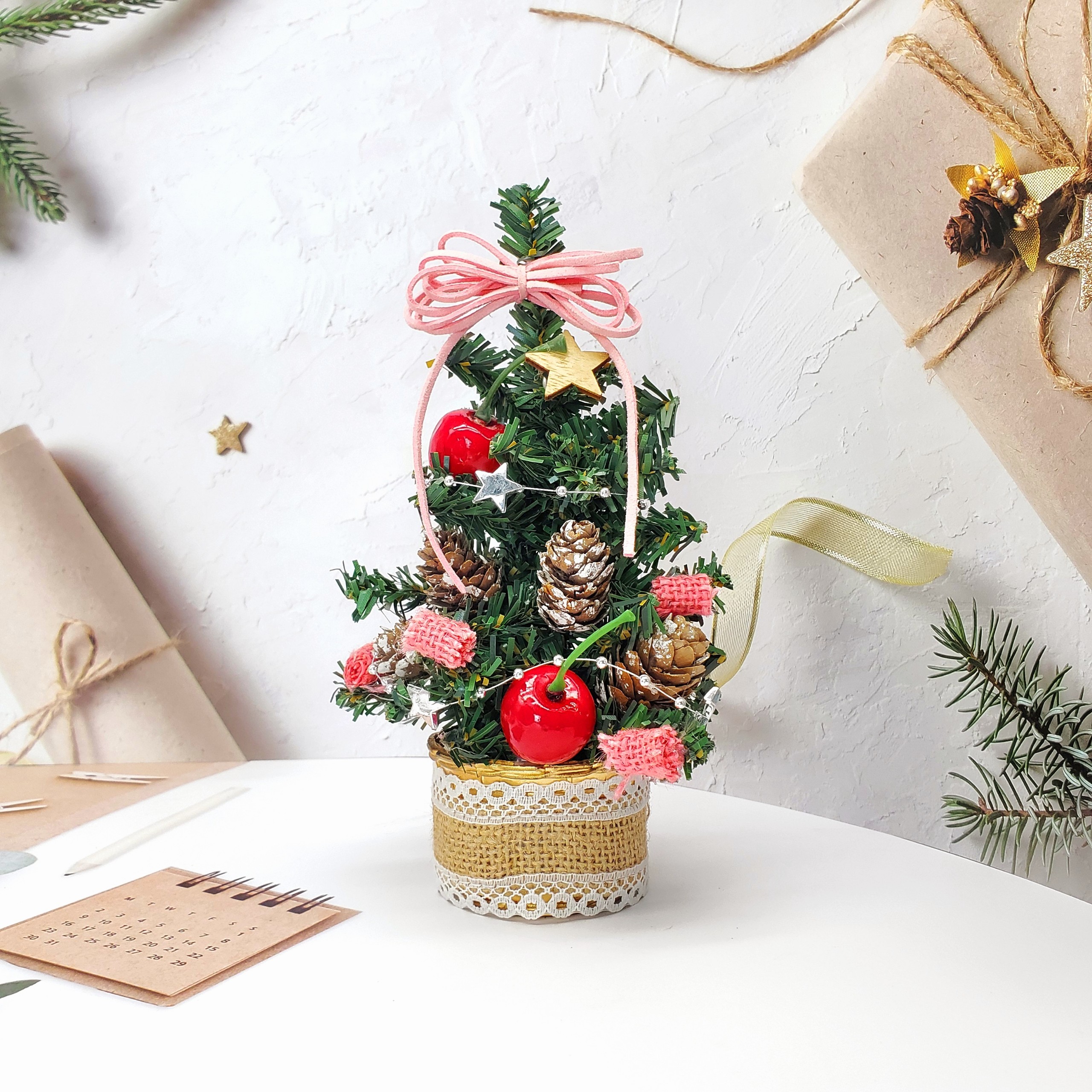 Cây Thông Nhí TNM06 Cây 20cm Trang Trí Giáng Sinh Cây Thông Noel