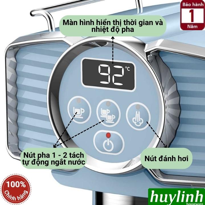 Máy pha cà phê Zamboo ZB-901 PRO - 1350W - Pha 1 - 2 tách tự động - Phong cách Vintage [Mẫu mới 2023] - Hàng chính hãng