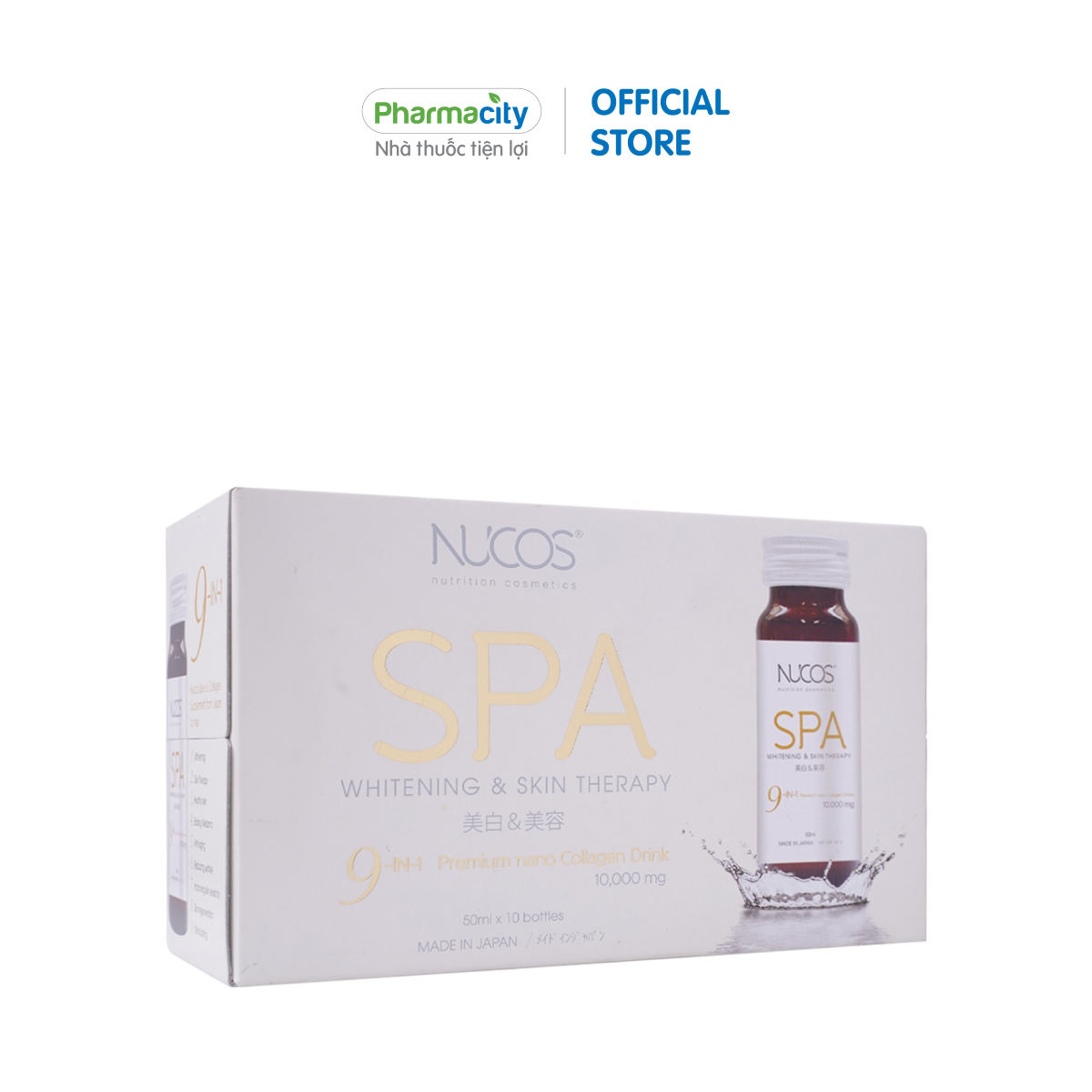 Nước uống làm sáng da, giảm lão hóa Nucos Spa Collagen 10,000mg