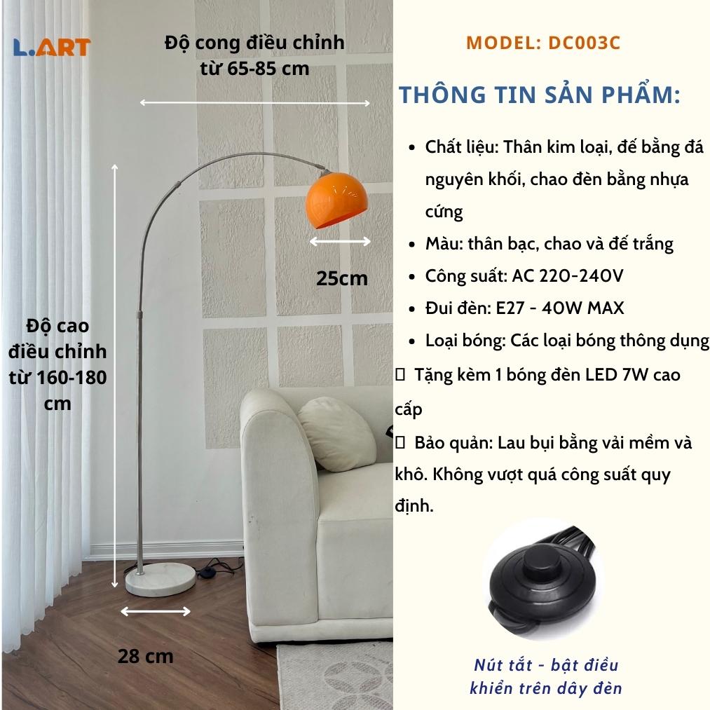 Đèn cây đứng phòng khách, phòng làm việc góc đọc sách hiện đại dáng bow cong DCLA012