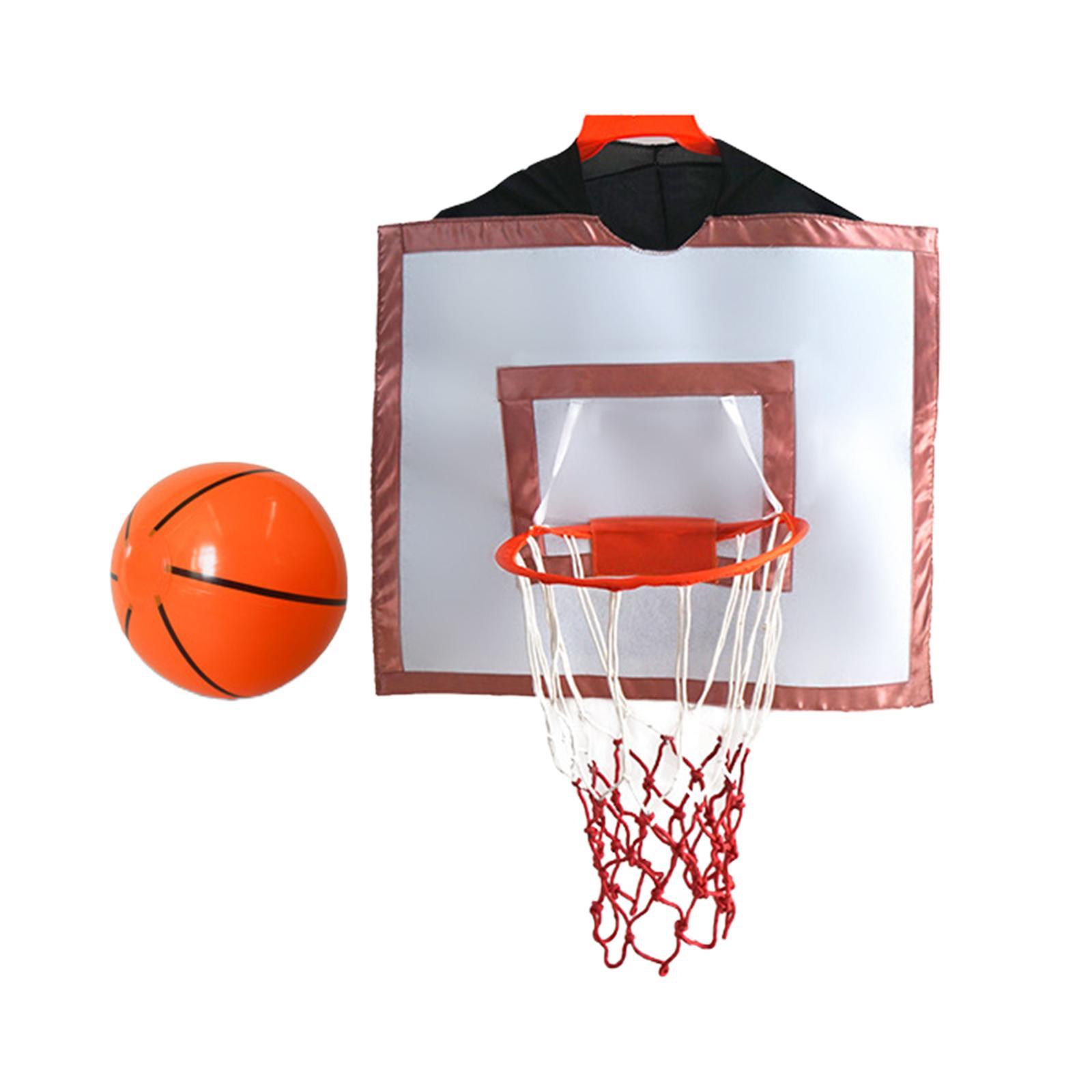 Wearable Basketball Hoop Basketball Props Costumes Clothing Toys Portable Basketball Rim Basketball Net for Boys Girls Adults Party Festival