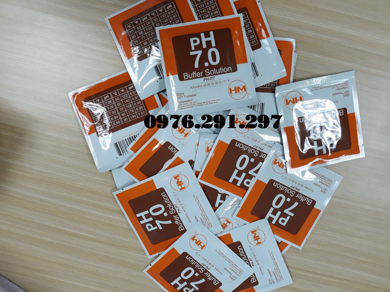 Combo 5 gói dung dịch chuẩn pH7 - HMDigital Mỹ