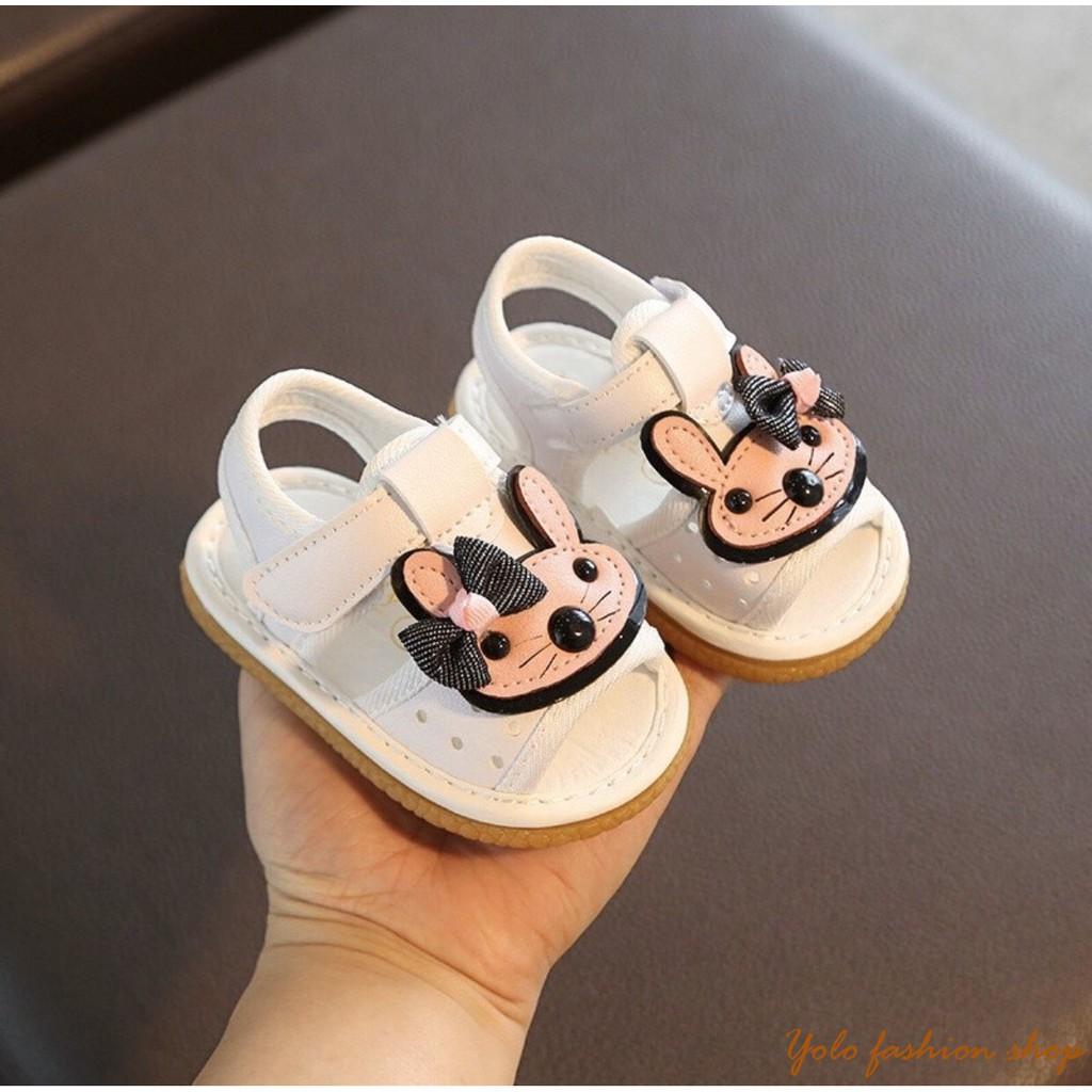 SN6_Giày sandal tập đi cho bé gái hình thỏ siêu dễ thương - Hàng QC cao cấp
