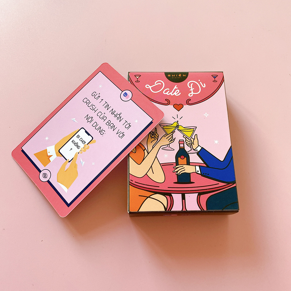 Bộ Bài Date Đi Drinking Game 40 Lá Chinh Phục Trái Tim Crush Dành Cho Những Buổi Hẹn Hò Thú Vị Của Các Cặp Đôi