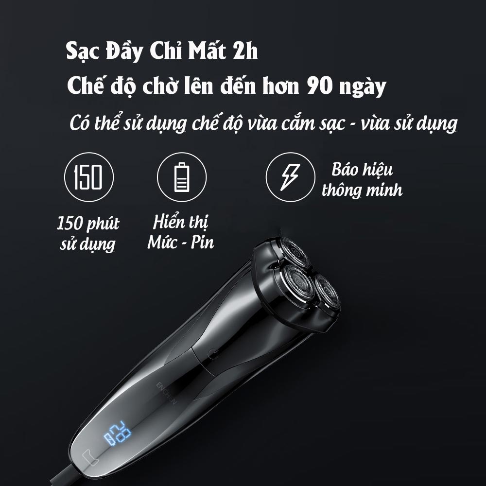 Máy Cạo Râu Enchen BlackStone 3 chống nước - Pin sạc siêu bền