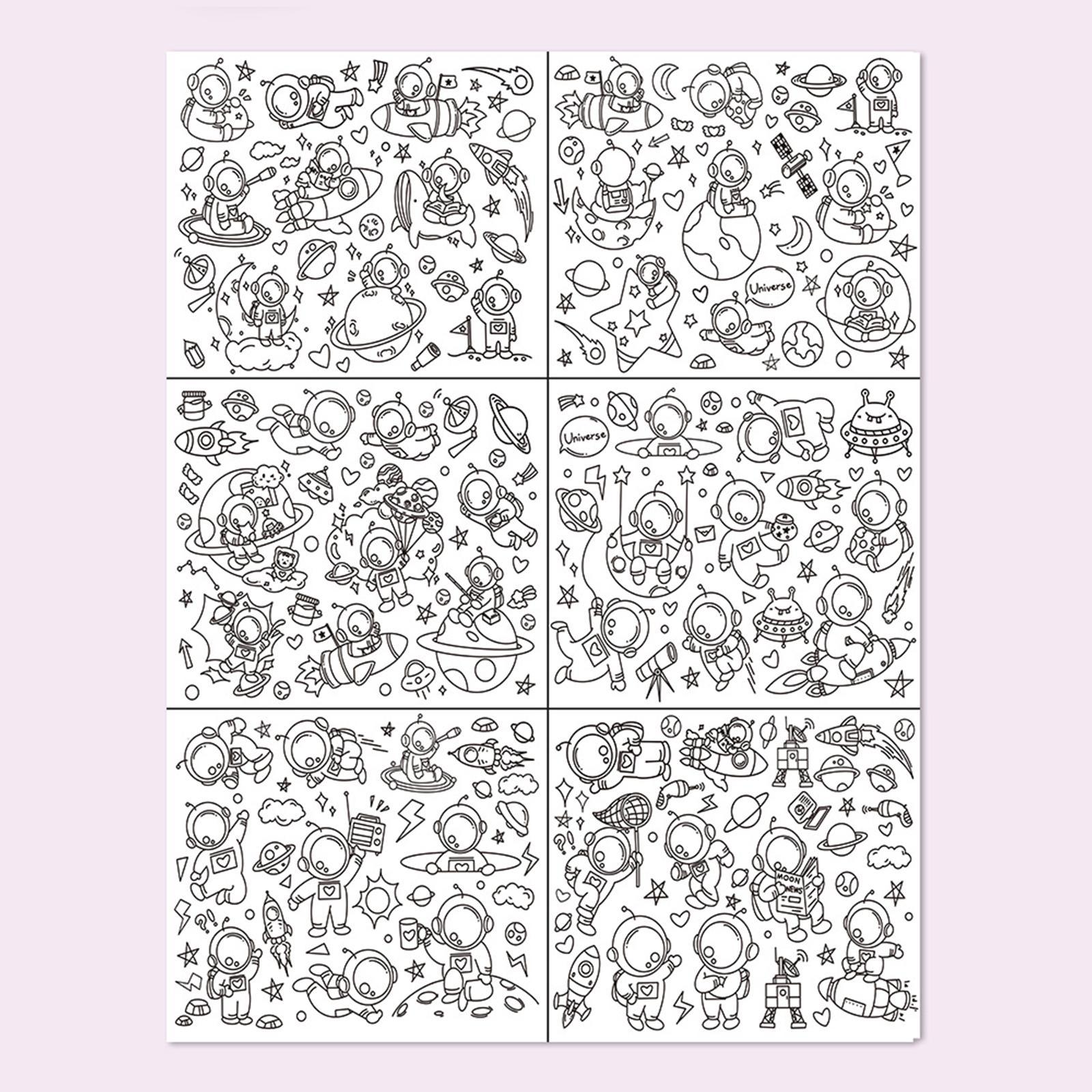 Continuous Coloring Paper Roll Gifts Wall Coloring Stickers Art Paper for Kids