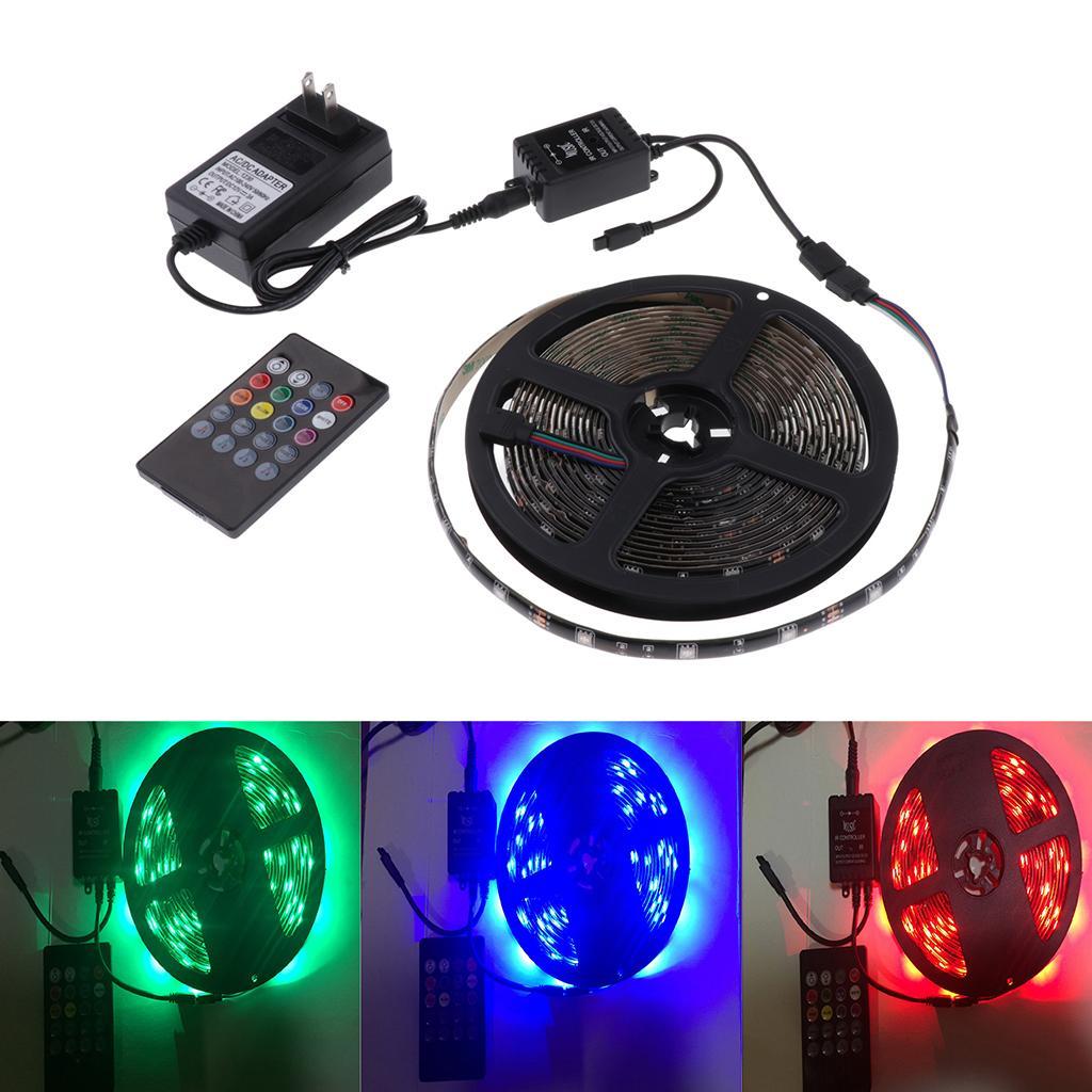 RGB LED Strip Lights with 20 Key Remote Controller for Home Outdoor Decor