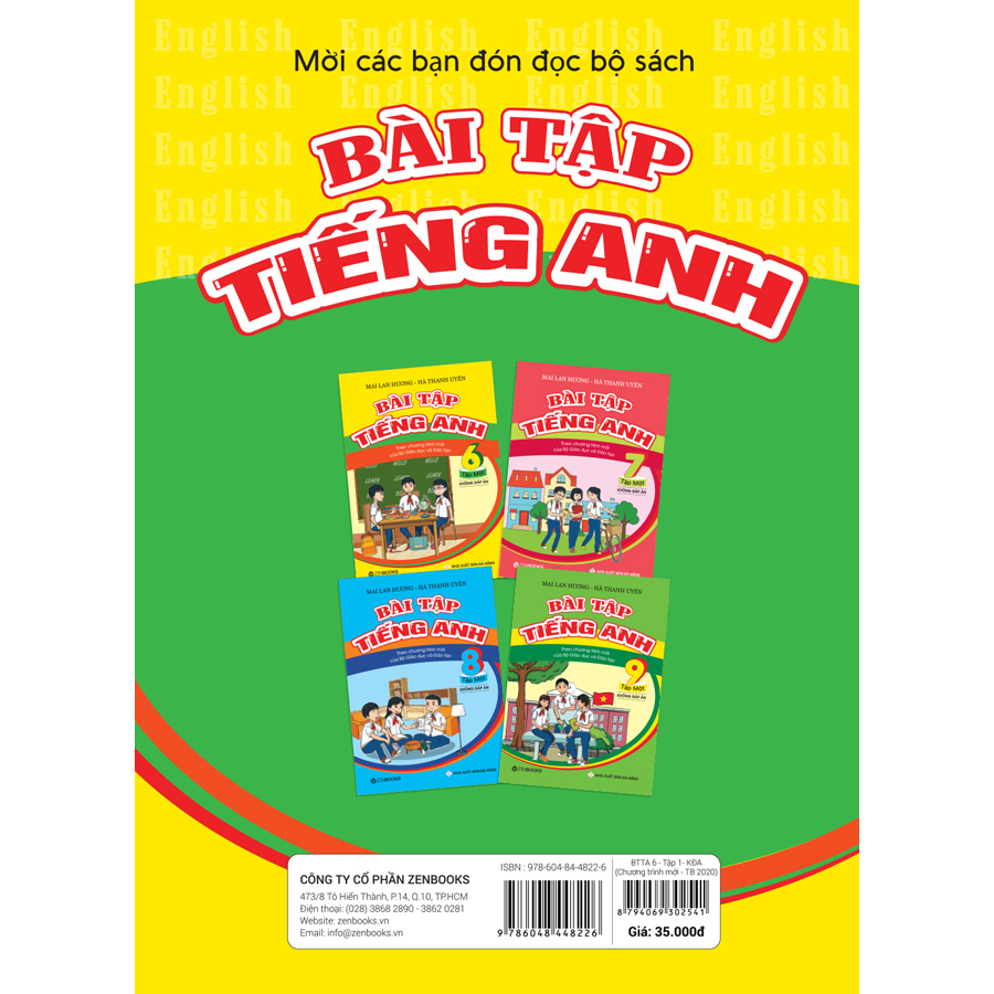 Bài Tập Tiếng Anh 6 Tập 1 - Không Đáp Án (Theo Chương Trình Mới Của Bộ GD&amp;ĐT)