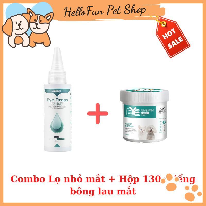 Lọ nhỏ mắt cho chó mèo Borammy 60ml (Dung dịch vệ sinh mắt cho thú cưng chiết xuất thiên nhiên)