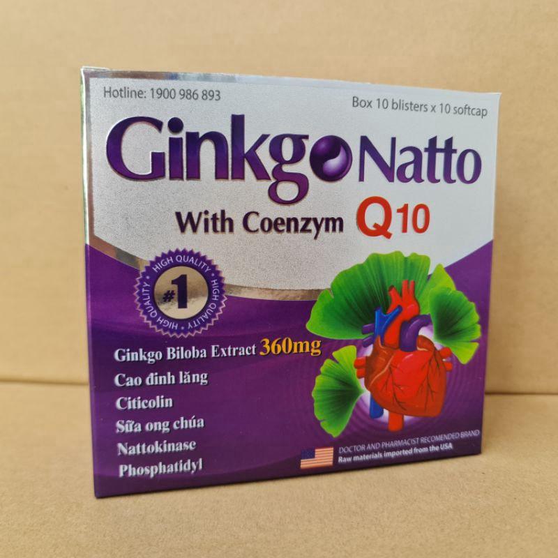 GINKGO NATTO COENZYM Q10, GIÚP TĂNG CƯỜNG LƯU THÔNG TUẦN HOÀN NÃO