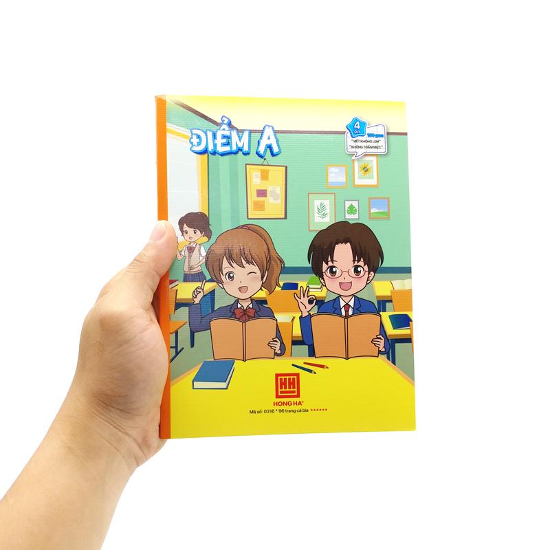 Tập Học Sinh Class Điểm A 4 Ô Ly Vuông 96 Trang 100gsm - Hồng Hà 0316