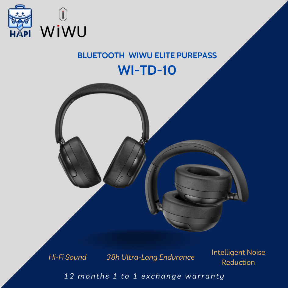 Tai nghe Bluetooth hàng chính hãng WiWU Elite Wi-TD-10: Chụp tai, âm thanh cực chất, pin siêu lâu, kiểu dáng hiện đại, chống ồn tốt
