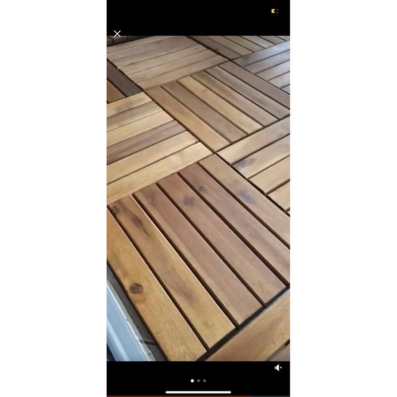 Sàn gỗ ban công loại 6 nan , decor nhà cửa, gỗ keo xuất khẩu