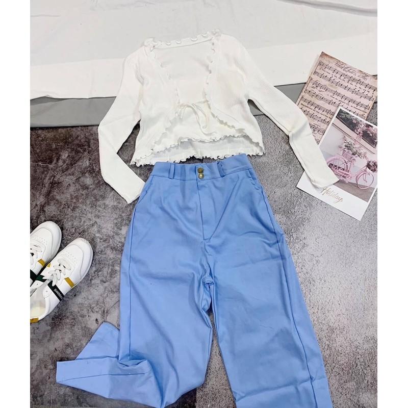 QUẦN XANH CULLOTES GIẢ JEAN