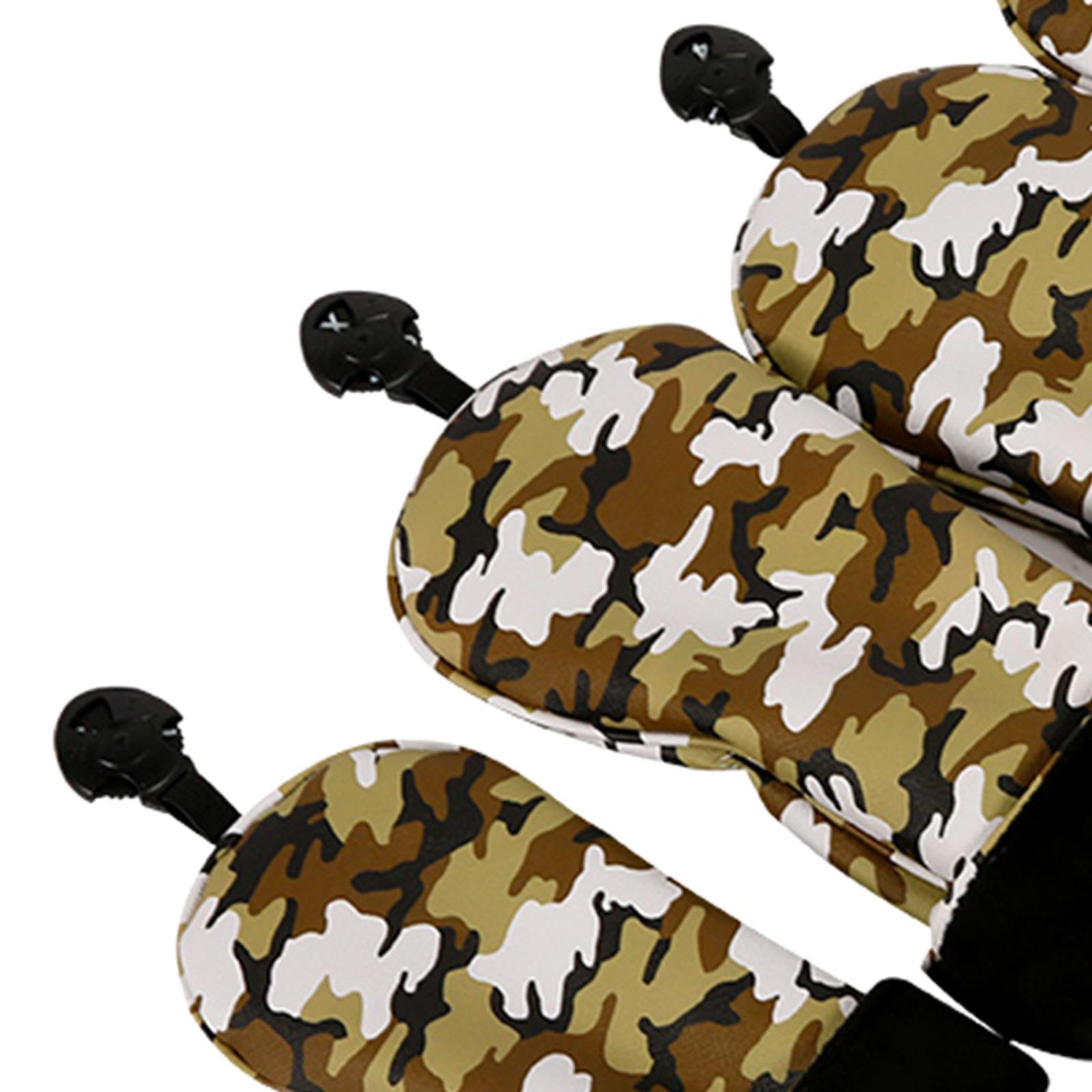 4Pcs Golf Head Covers for Golf Clubs, PU Leather Golf Wood Headcover with Number Tag, Protector Head Covers for Adults