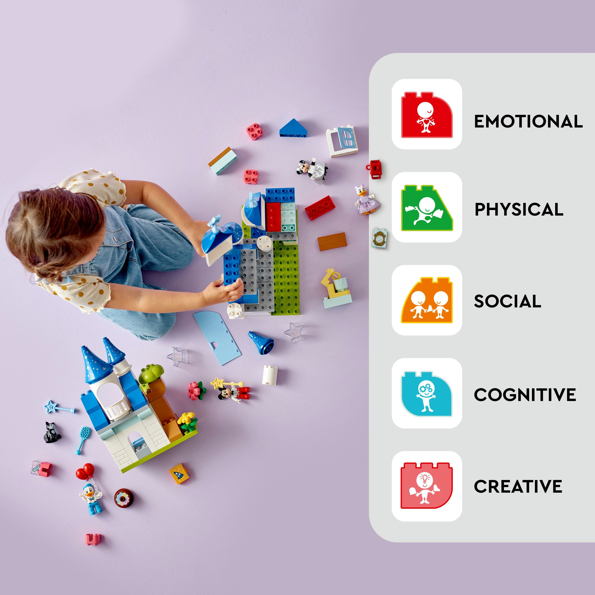LEGO Duplo 10998 Đồ chơi lắp ráp Lâu đài Disney Ma thuật 3 trong 1