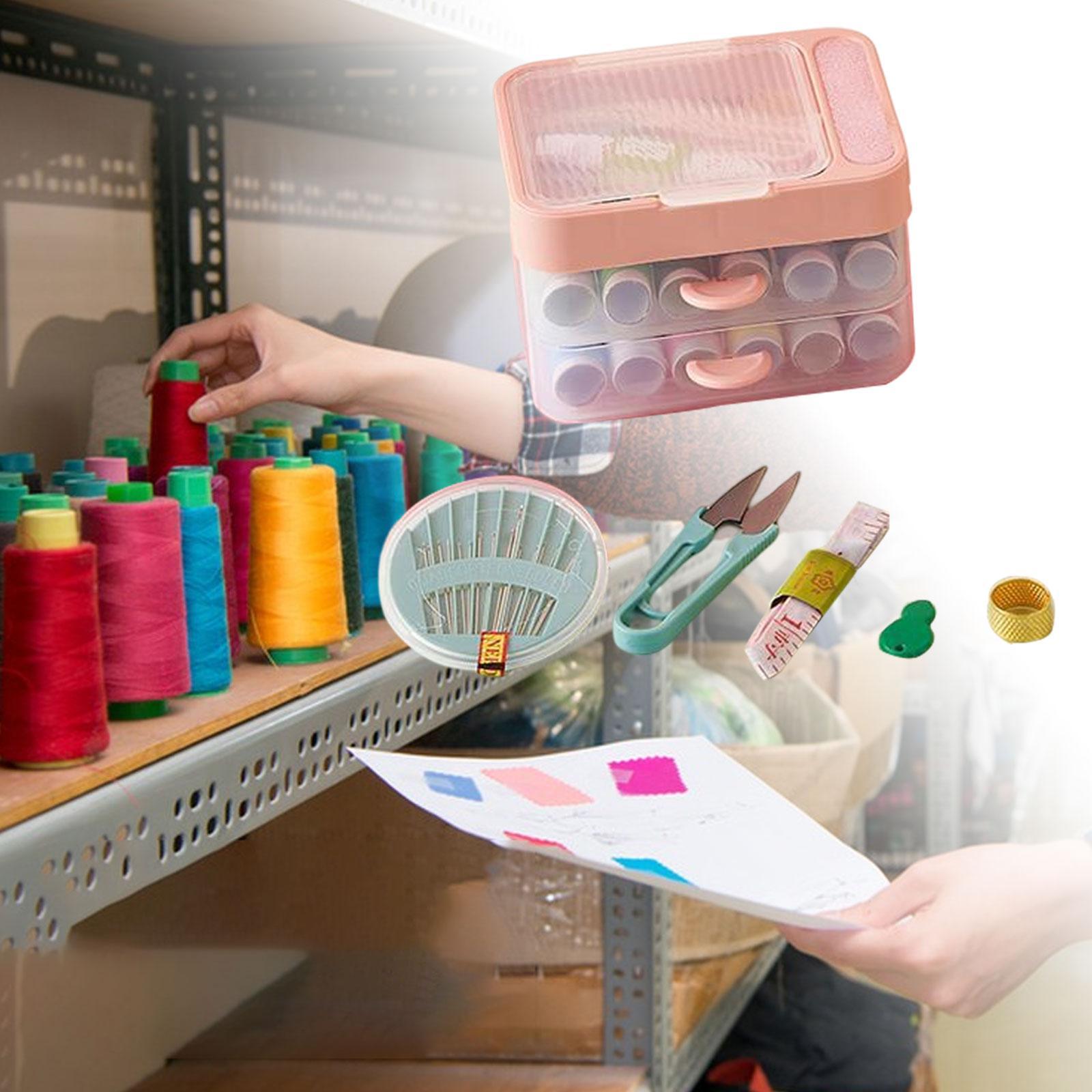 Sewing Kit with  Two Layer Drawer Essential Basic Sewing Kit Compact