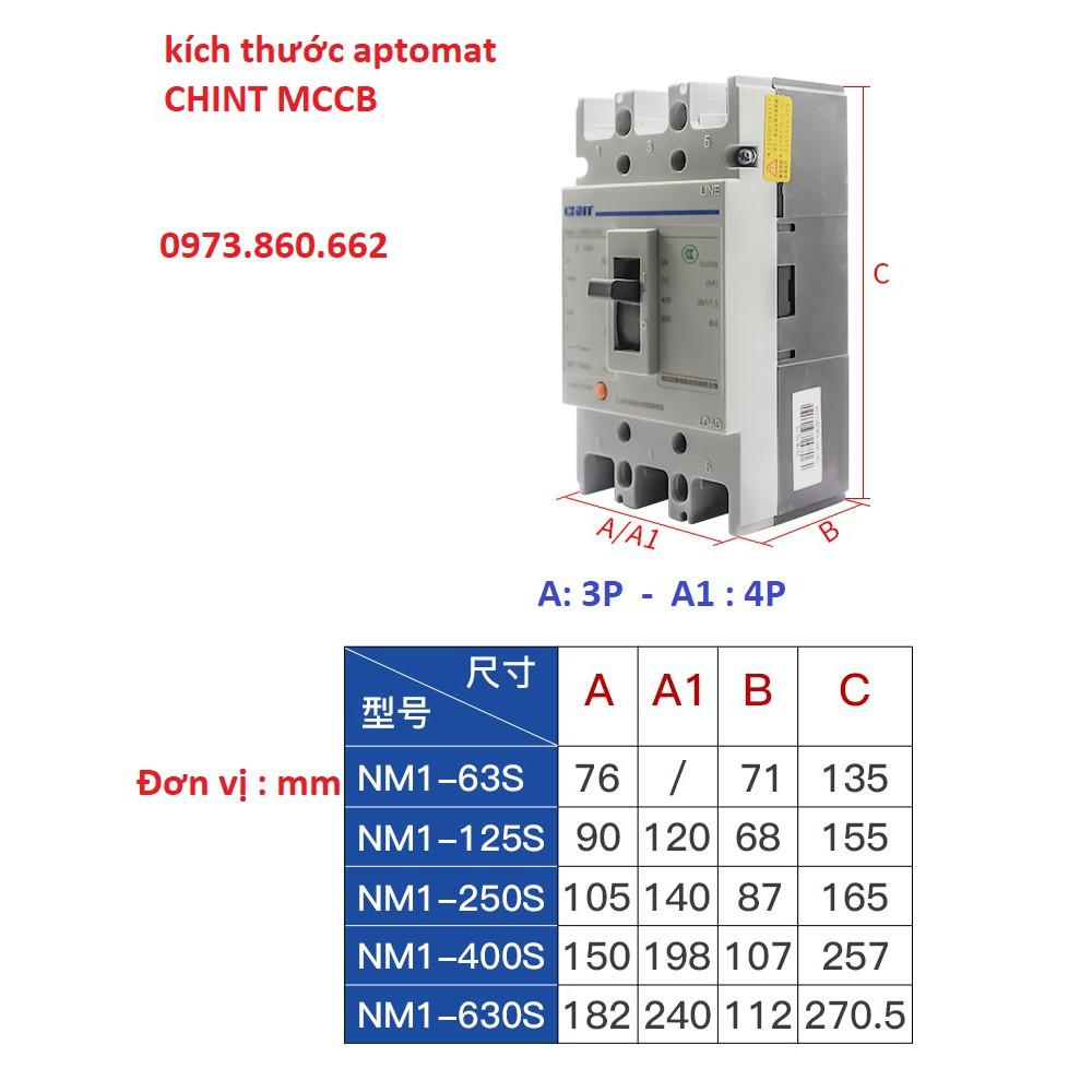 Aptomat CHINT MCCB 3P 350A, 400A - NM1-400S - ATTOMAT 3 PHA 400A