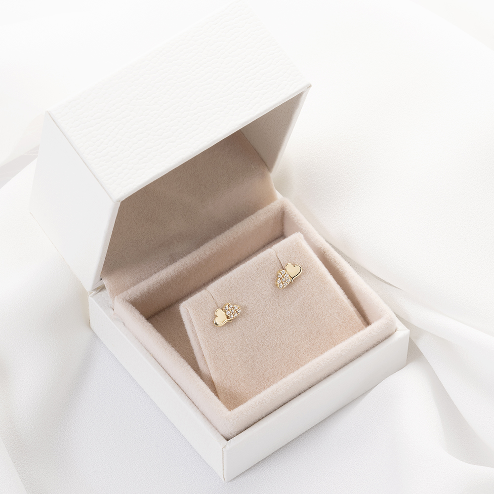 Bông Tai Nữ Vàng 14K BTAM50 Huy Thanh Jewelry