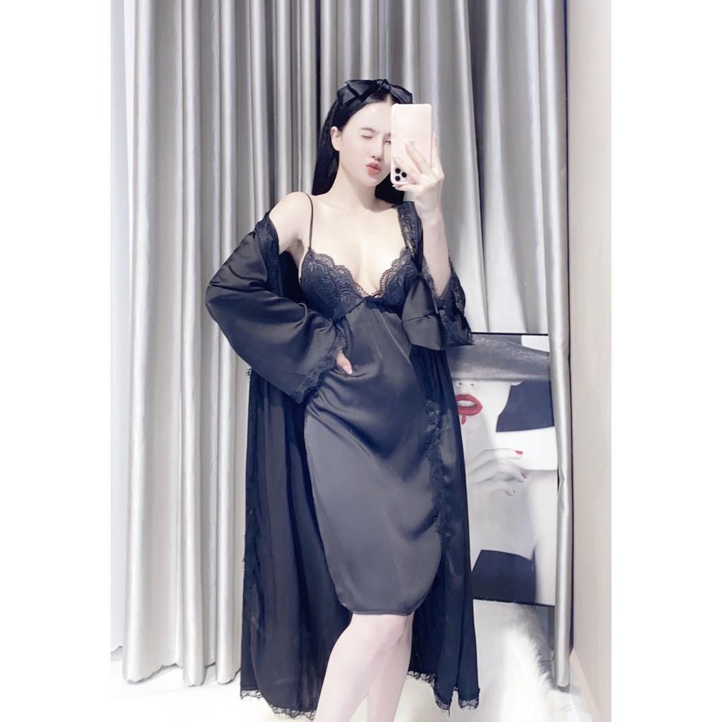 Đầm ngủ 2 dây sexy cao cấp, lụa tơ tằm mát mẻ