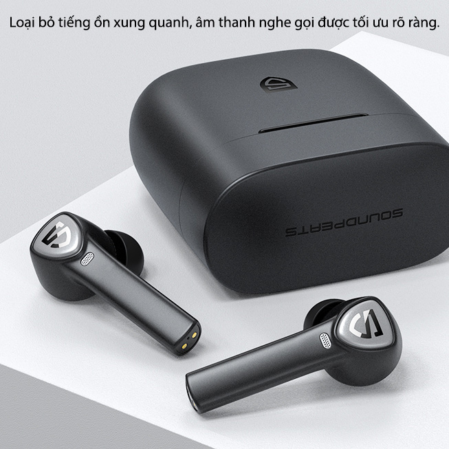 Tai Nghe Bluetooth Earbuds SoundPeats TrueCapsule 2 Thiết kế công thái học gọn nhẹ, điều khiển cảm ứng nhạy - Hàng Chính Hãng