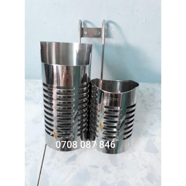 Ống đựng đũa muỗng INOX 304 (đơn, đôi) 1 ngăn, 2 ngăn