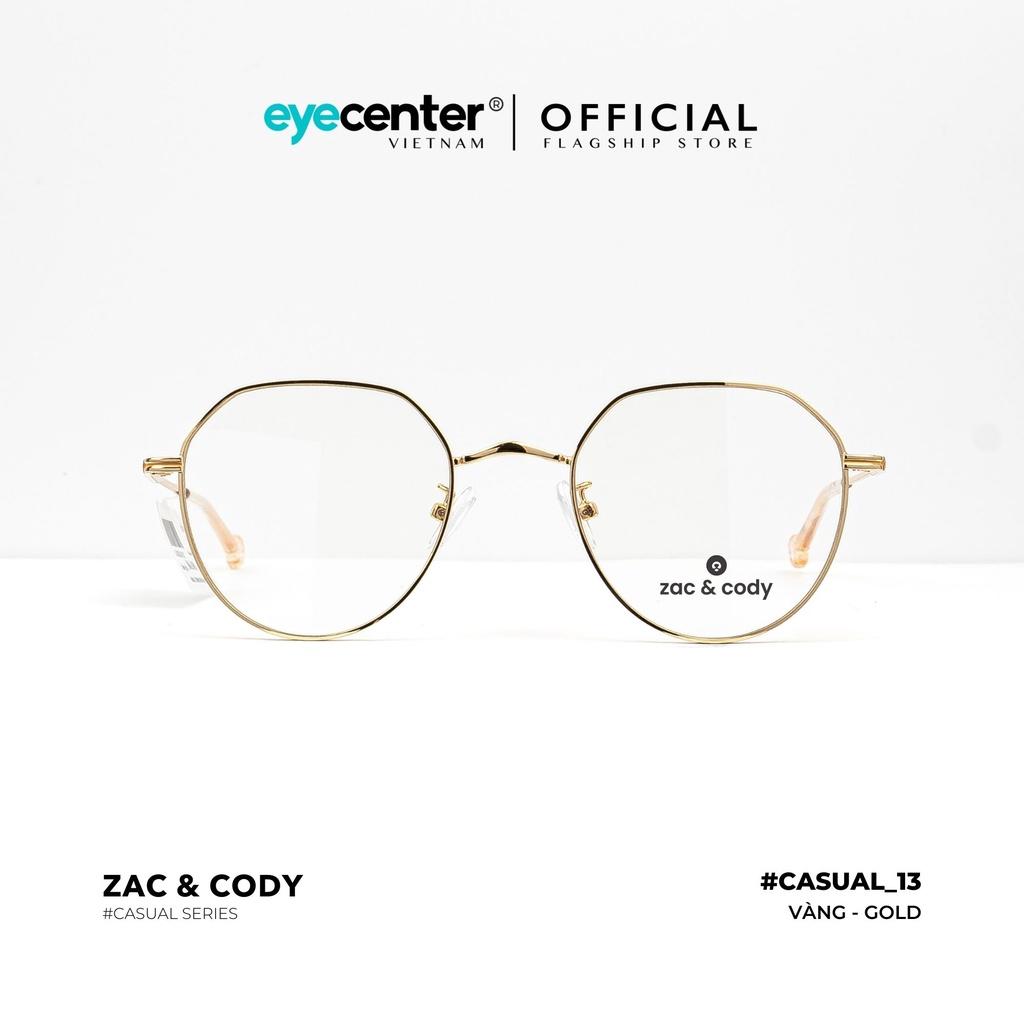 Gọng kính cận nam nữ chính hãng C13-S by ZAC CODY kim loại chống gỉ cao cấp nhập khẩu by Eye Center Vietnam