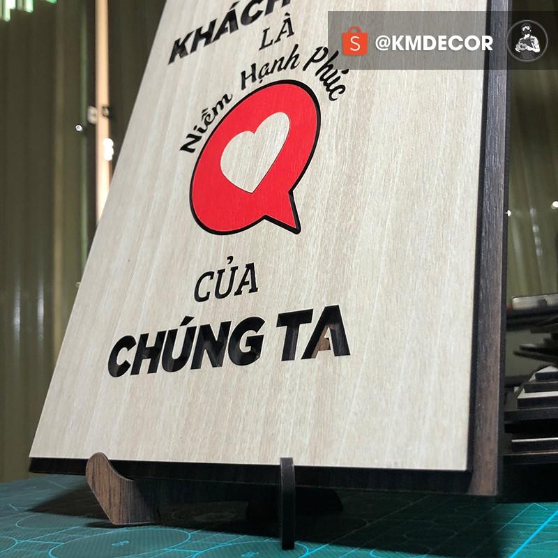 Tranh động lực gỗ TBIG - Chăm sóc khách hàng là niềm hạnh phúc của chúng ta