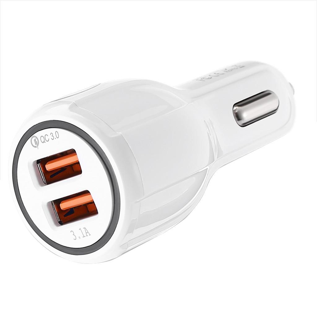 .0 Fast Charging Car Mobile Phone Charger Adapter Dual Ports