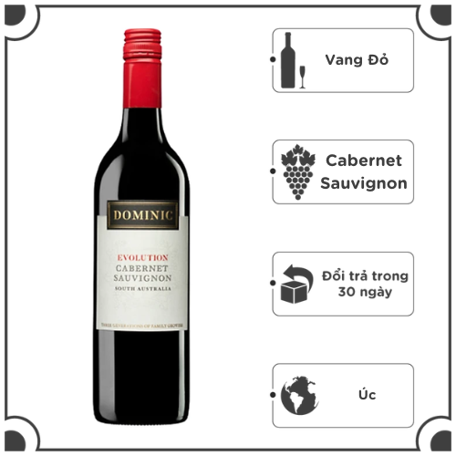 Rượu Vang Đỏ Dominic EVOLUTION Cabernet Sauvignon 750ml 14.5% Acl