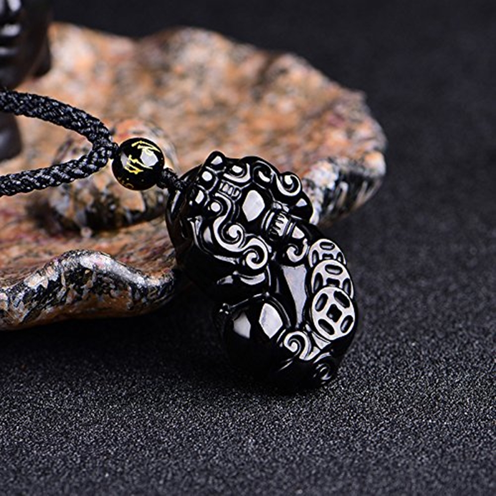 Vòng Cổ Tỳ Hưu Opal Đen Tự Nhiên
