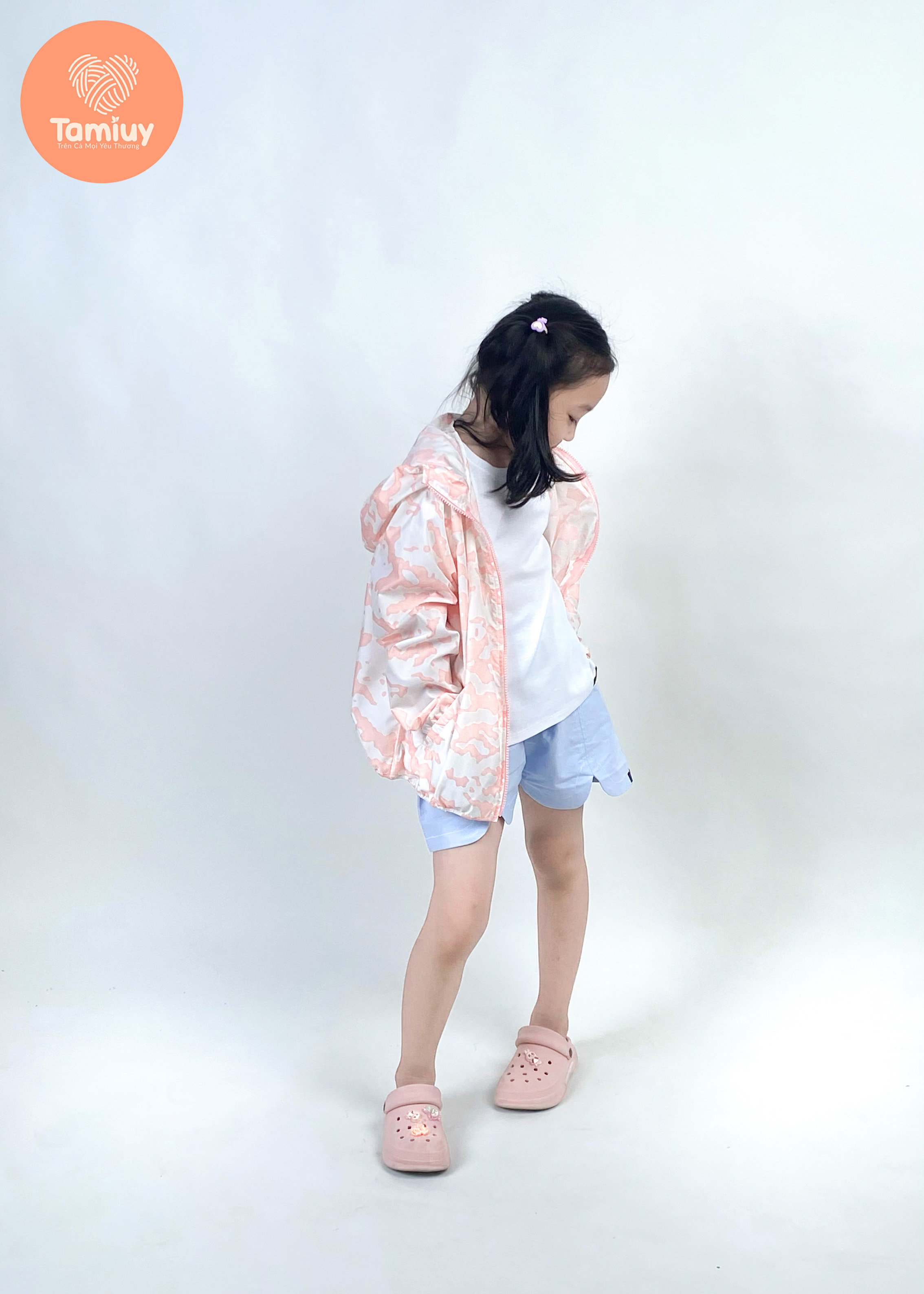 Áo Khoác Dù Bé Gái Tamiuy Chống Nắng Có Nón ,Chất Mềm Nhẹ Thoáng Mát