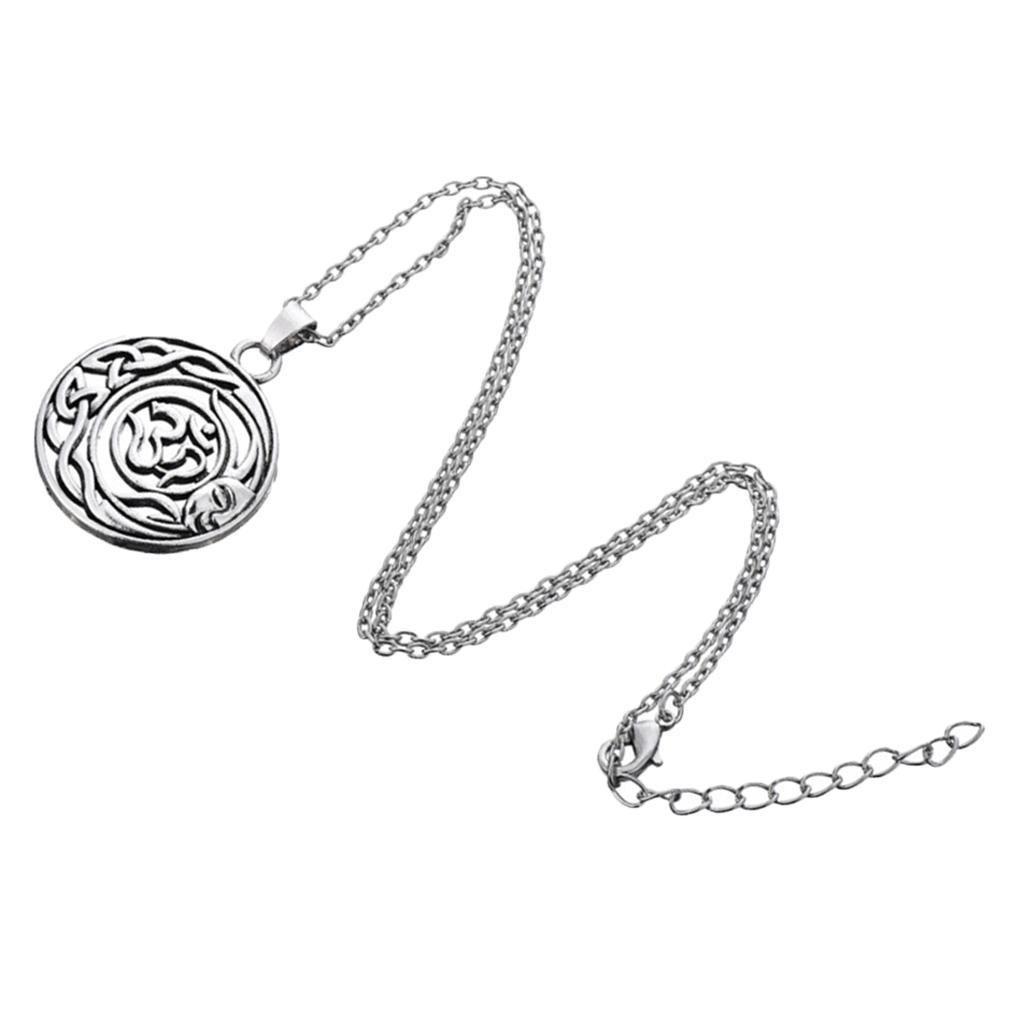 Pendant Chain Necklace Round Twist Knots Hollow Pendant Charm Women Jewelry, Suitable for Parties,and Daily Wear