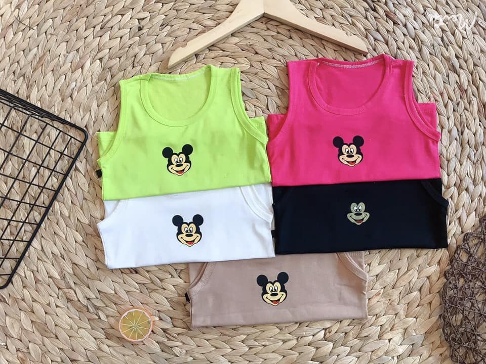 Combo 2 Áo Ba lỗ Minky mom coton 4 chiều siêu đẹp cho bé (ngẫu nhiên 2 màu khác nhau)