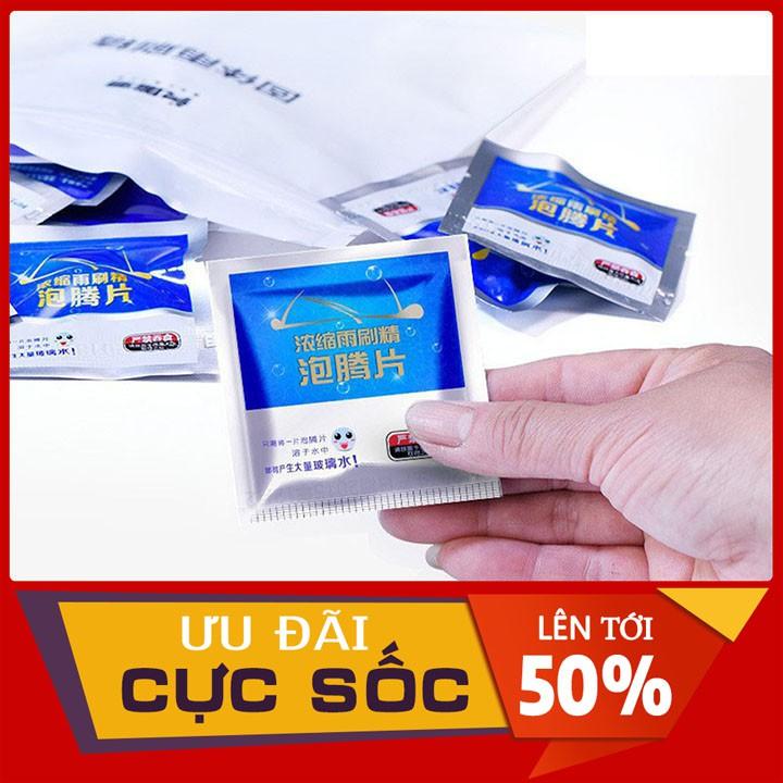 Viên sủi rửa kính ô tô xe hơi hỗ trợ tẩy sạch kính lái 100%  sinh học