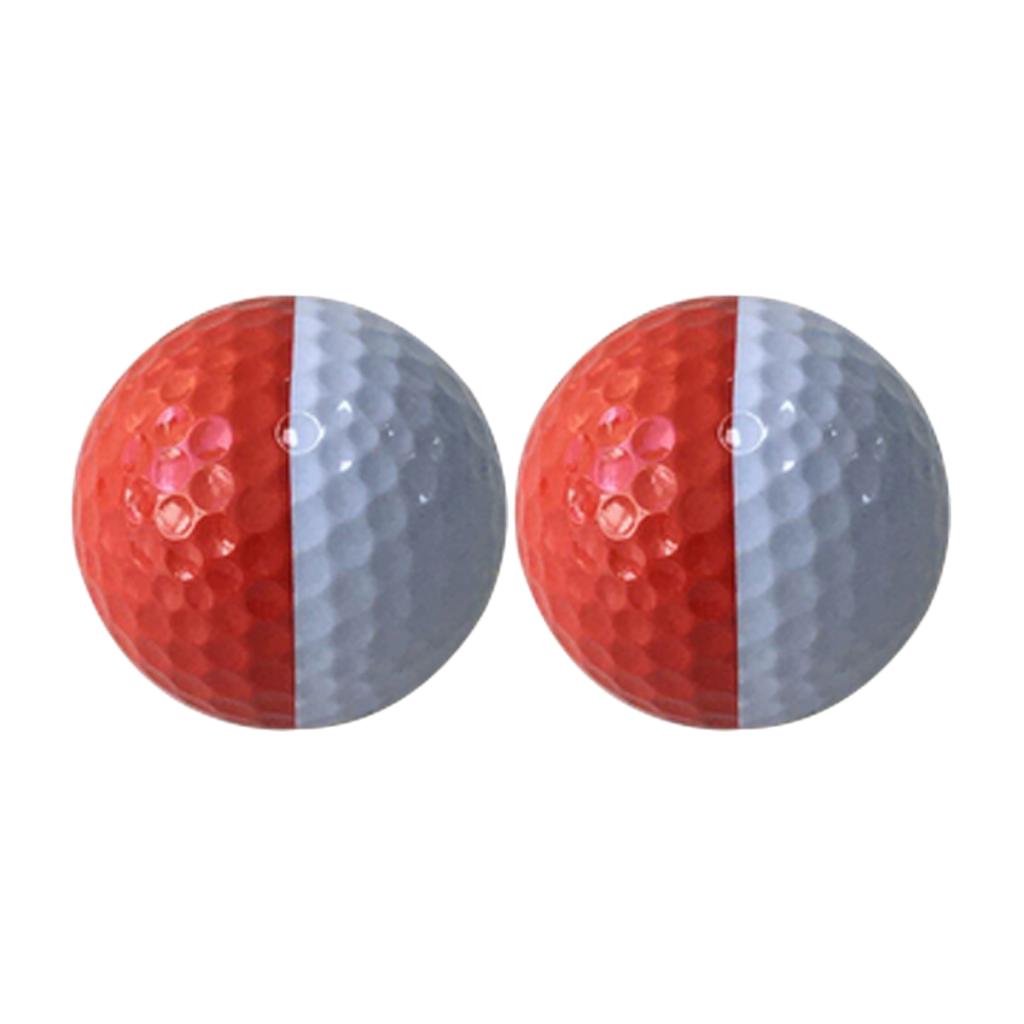 2 Pack Practice Golf Balls - Performance Synthetic Rubber - 42.7mm Diameter
