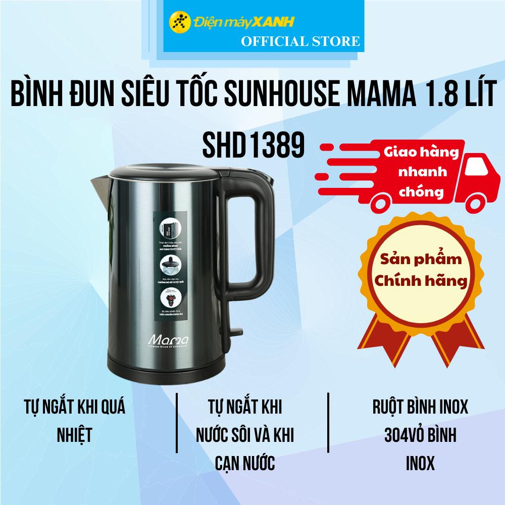 Bình đun siêu tốc Sunhouse Mama 1.8 lít SHD1389 - Hàng Chính Hãng