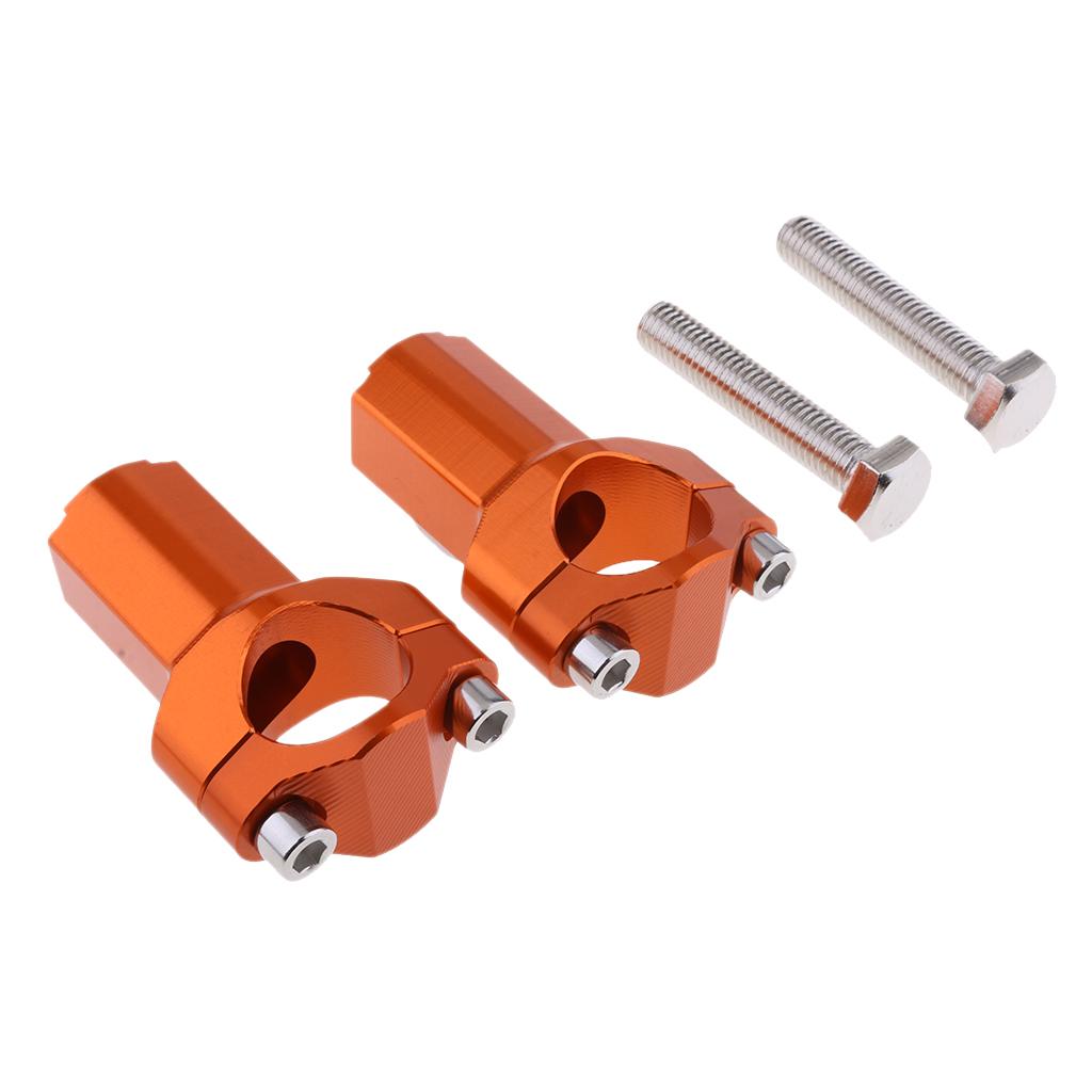 Orange CNC Handlebar Risers Bar Mount Clamp for 125-530 2000-2016