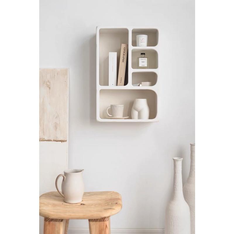 Kệ trang trí NTPDECOR HOMECHOICE phong cách Bắc Âu màu trắng hình vòm để bàn, treo tường