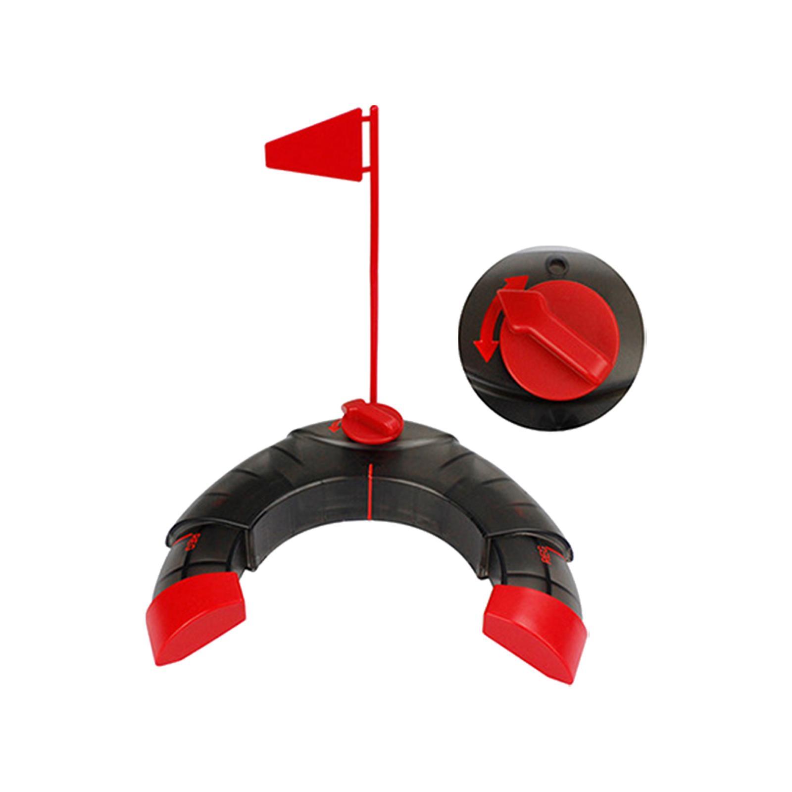 Golf Putting Cup and Flag Trainer Accessory Adjustable Size Golf Putt Cup