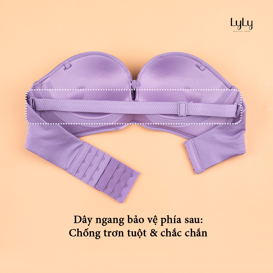 Áo lót quây ngực nữ áo ngực có móc cài trước không trượt không tụt Lylylorem AL076