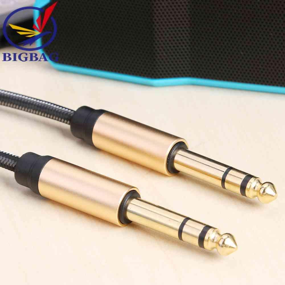 Dây Cáp Âm Thanh Bện Sợi Nylon Dài 1.8m Chuyển Đổi Từ Giắc Cắm 6.35mm Sang Giác Cắm 6.5mm