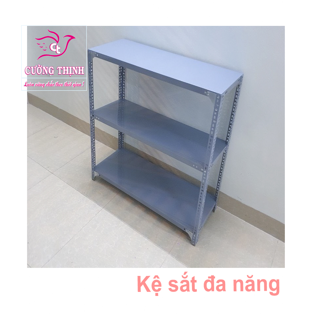 Kệ sắt V lỗ 3 Tầng | Cao 1m x Dài 60cm x Rộng 40cm