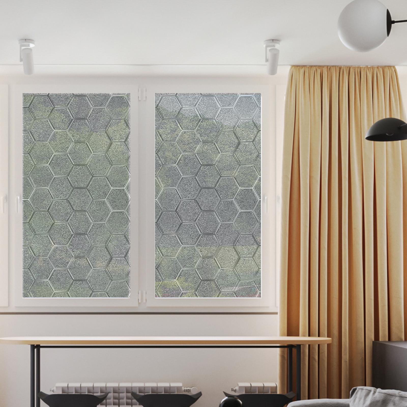 3D Privacy Window Film Static Cling Decorative Frosted Stained for Home Decor Kitchen