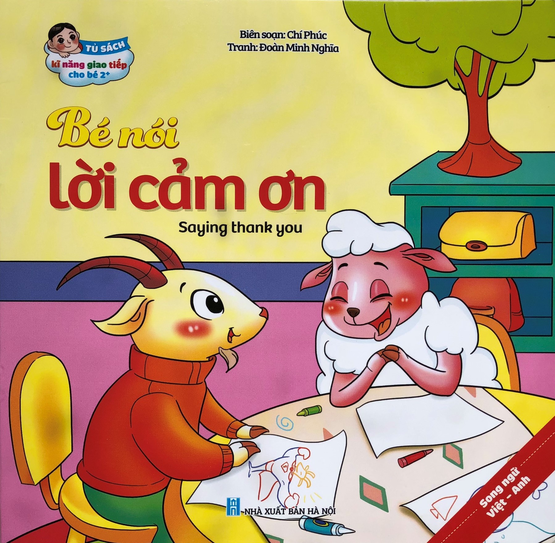 Một Cuốn Trong Trọn Bộ 10 Cuốn Truyện Tranh Kỹ Năng Giao Tiếp Cho Bé Song Ngữ Việt Anh