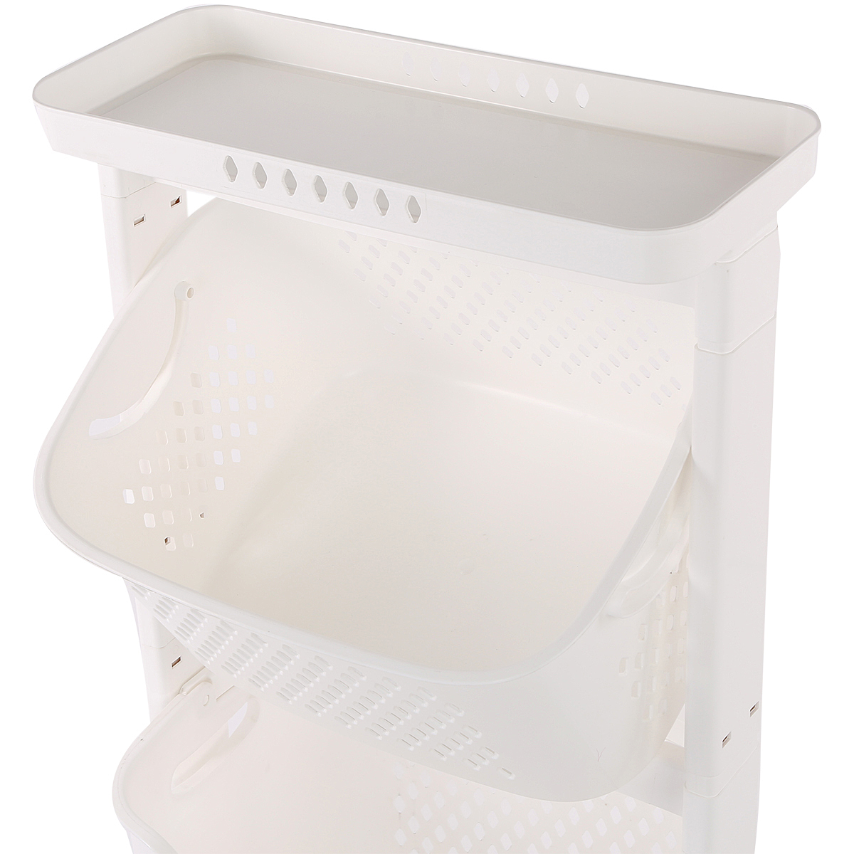 Kệ 4 tầng đựng đồ dùng cho bé, quần áo, khăn, tả, sữa - đựng đồ nhà bếp, nhà tắm có bánh xe
