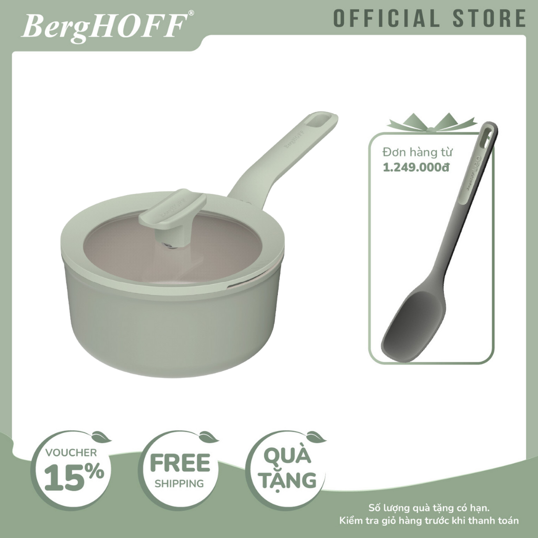 Quánh Berghoff Balance 18cm nắp kính. Hàng chính hãng. Bảo hành 24 tháng.