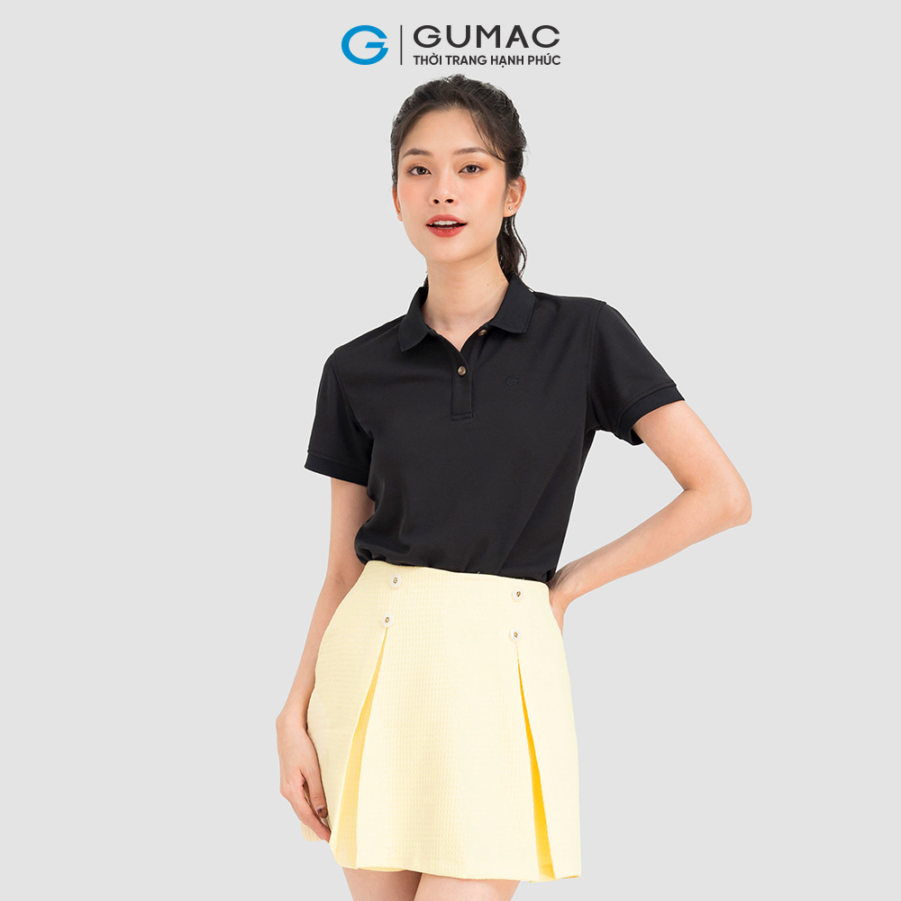 Áo polo nữ GUMAC ATC08004 phối nút nhiều màu