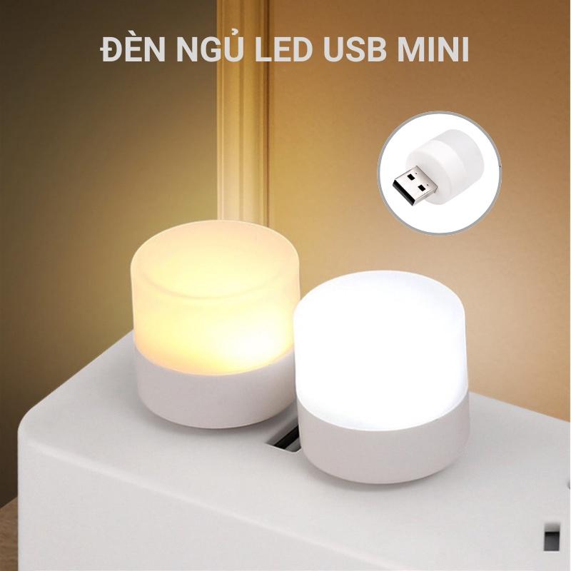 Đèn LED USB mini DUSBM1, đèn ngủ đọc sách, bảo vệ mắt đèn phù hợp với củ sạc, laptop và PC sử dụng cho phòng ngủ, hành lang