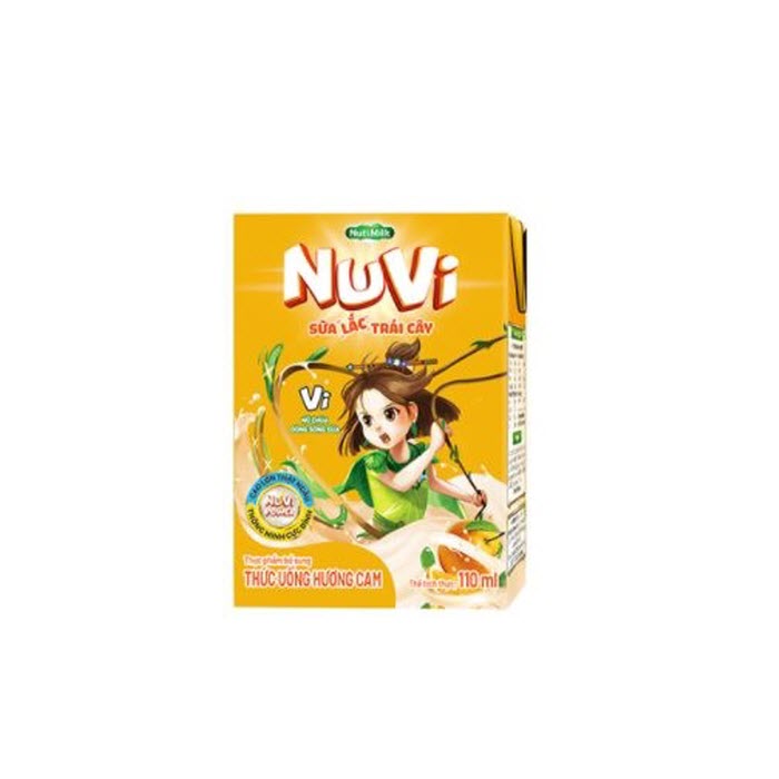 Thùng 48 hộp NuVi Thức Uống Hương Cam Sữa Lắc Trái Cây TU.NC110TI 110ml NUTIFOOD